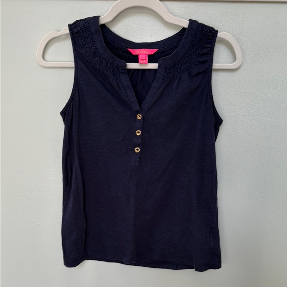 Lilly Pulitzer Navy Sleeveless Top